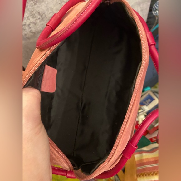 Stunning Vintage Philosophy By Alberta Ferretti Pink Leather & Suede Handbag - Picture 10 of 11